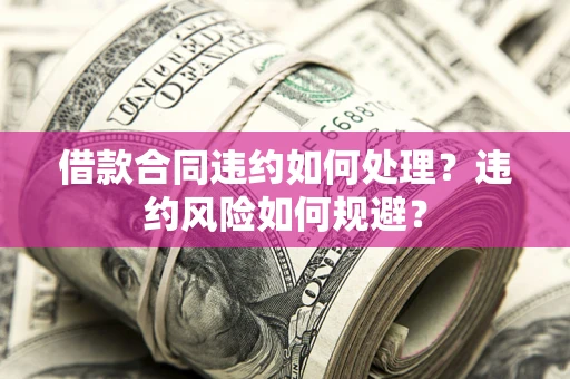 济南借款合同违约如何处理？违约风险如何规避？
